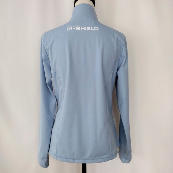 Skechers Go Shield Light Blue Zip Up Fitness Jacket - Picture 7 of 11